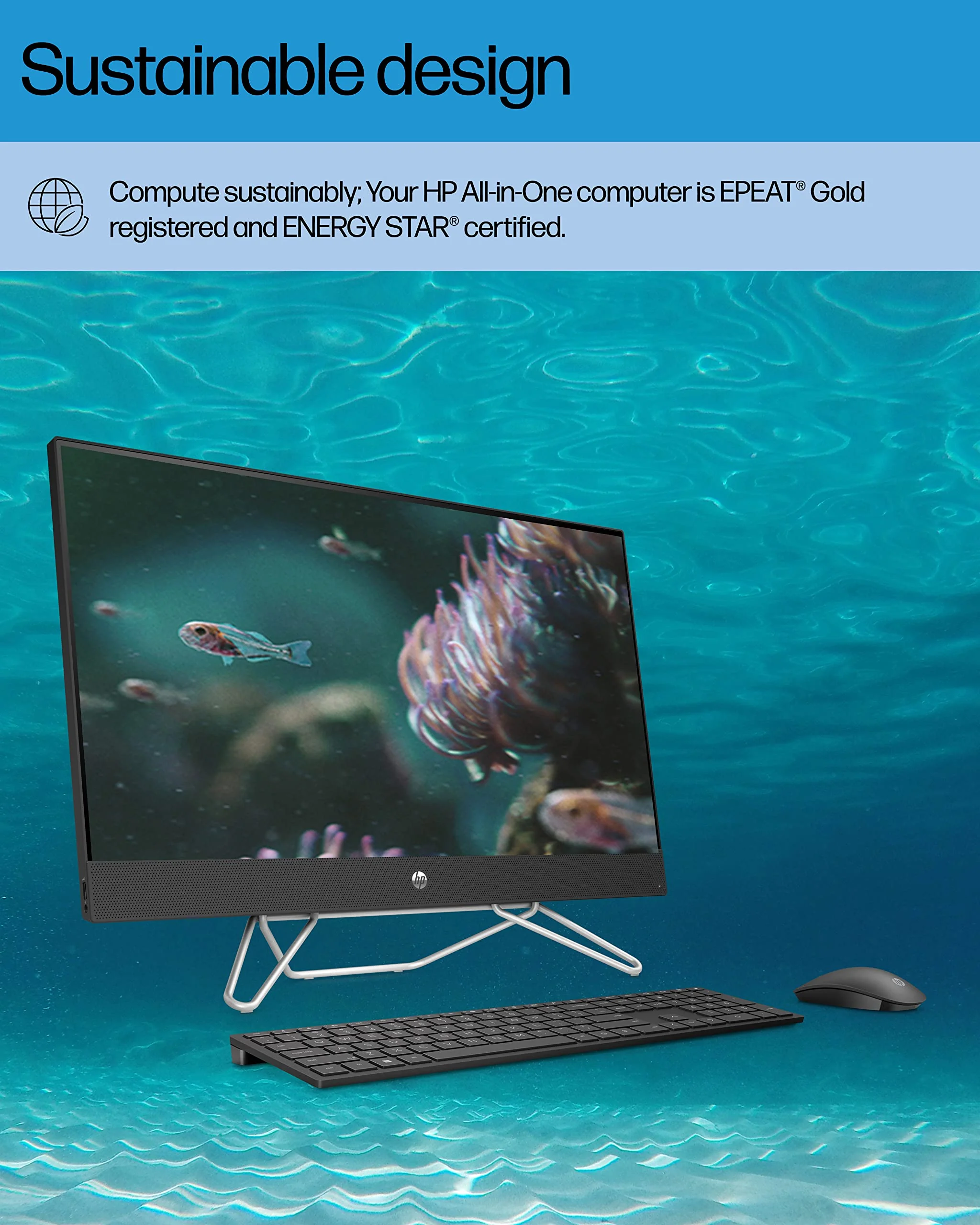 HP All-in-One Bundle PC, 27" FHD Micro-Edge Display, 12th Generation Intel Core i7 Processor, Iris X Graphics, 12 GB RAM, 256 GB SSD+1 TB, Windows 11 Pro OS, Wi-Fi (27-cb1072, 2022) - Image 3