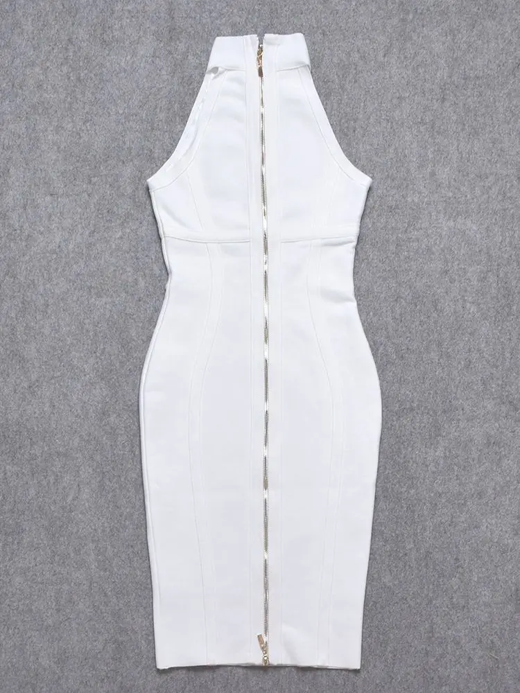 HQBORY Quality White Tank Vintage Bandage Dress Women Summer Autumn Wine Red Maxi Evening Dress Black Tight Party Vestidos - Image 5