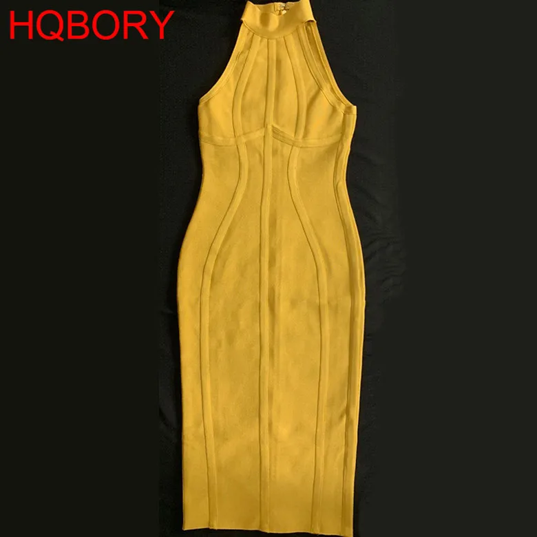 HQBORY Quality White Tank Vintage Bandage Dress Women Summer Autumn Wine Red Maxi Evening Dress Black Tight Party Vestidos - Image 9
