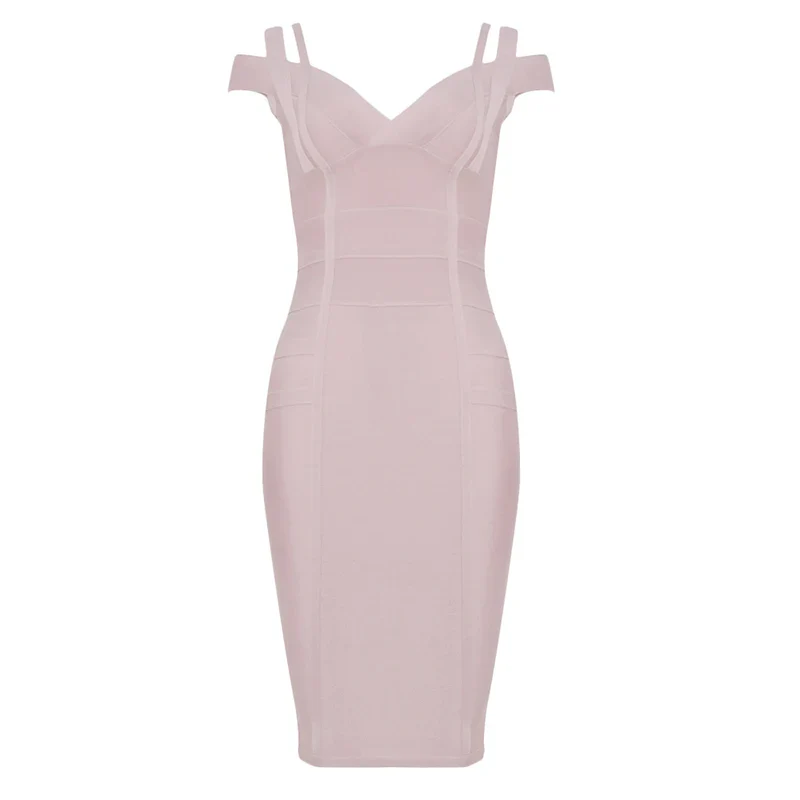 HQBORY Winter Women Mid length Bandage Dress Hottest Straps Wine Red Off Shulder deep V Sexy Elegant Vestidos High Quality - Image 10