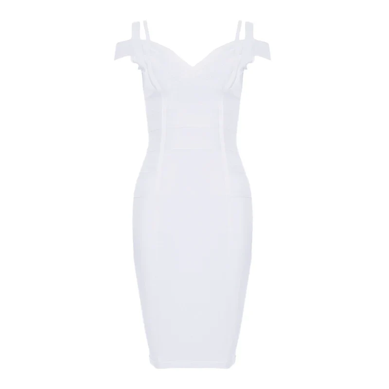 HQBORY Winter Women Mid length Bandage Dress Hottest Straps Wine Red Off Shulder deep V Sexy Elegant Vestidos High Quality - Image 12