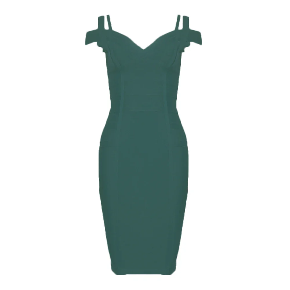 HQBORY Winter Women Mid length Bandage Dress Hottest Straps Wine Red Off Shulder deep V Sexy Elegant Vestidos High Quality - Image 8