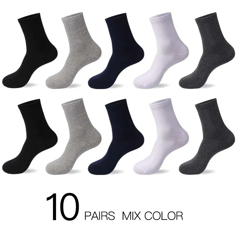 HSS 2023 Men's Cotton Socks New styles 10 Pairs / Lot Black Business Men Socks Breathable Spring Summer for Male US size(6.5-12) - Image 20