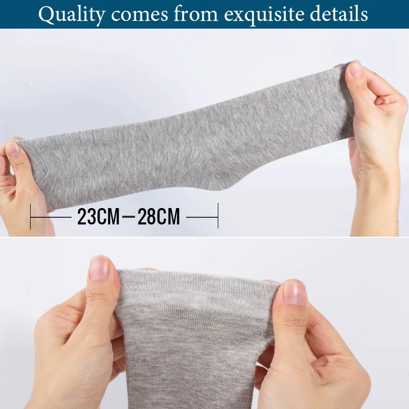 HSS 2023 Men's Cotton Socks New styles 10 Pairs / Lot Black Business Men Socks Breathable Spring Summer for Male US size(6.5-12) - Image 4