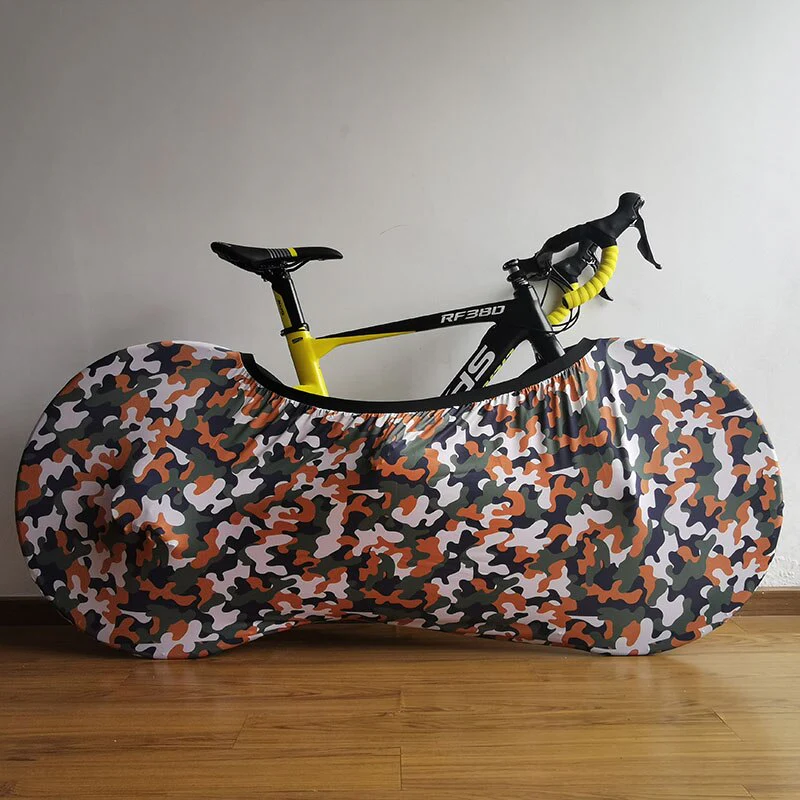 HSSEE 2020 Camouflage Stretch Bicycle Indoor Dust Cover 26" to 28" MTB Road Bike Tire Protective Cover Bicycle Accessories CT047 - Image 6