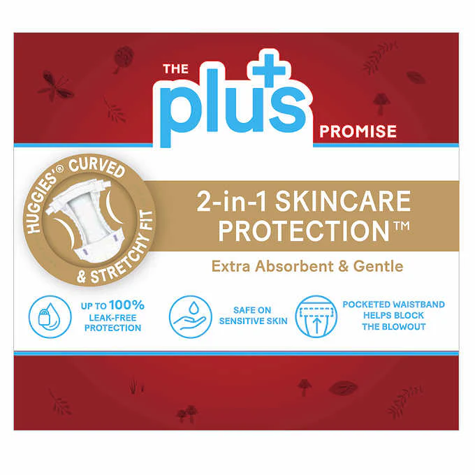 Huggies Plus Diapers Sizes 1 - 2 - Image 2
