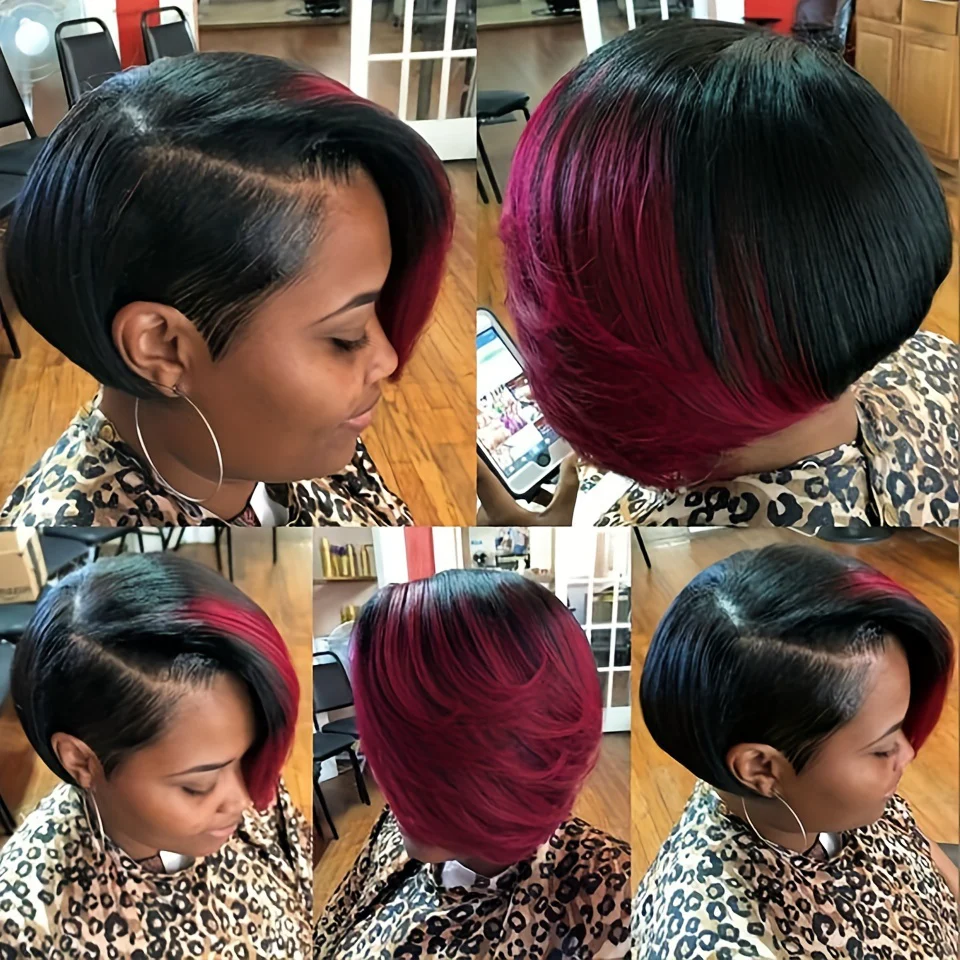 Human Hair Wig Pixie Cut Wig Short Straight Wig Human Hair Wig For Women - Image 5