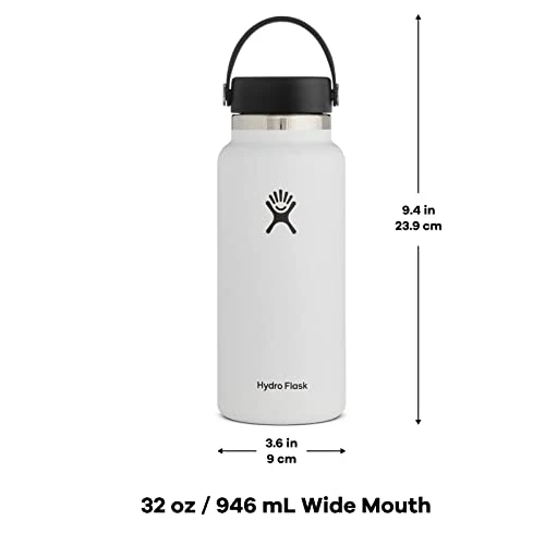Hydro Flask 32 oz Wide Mouth with Flex Cap Stainless Steel Reusable Water Bottle Dew - Vacuum Insulated, Dishwasher Safe, BPA-Free, Non-Toxic - Image 7