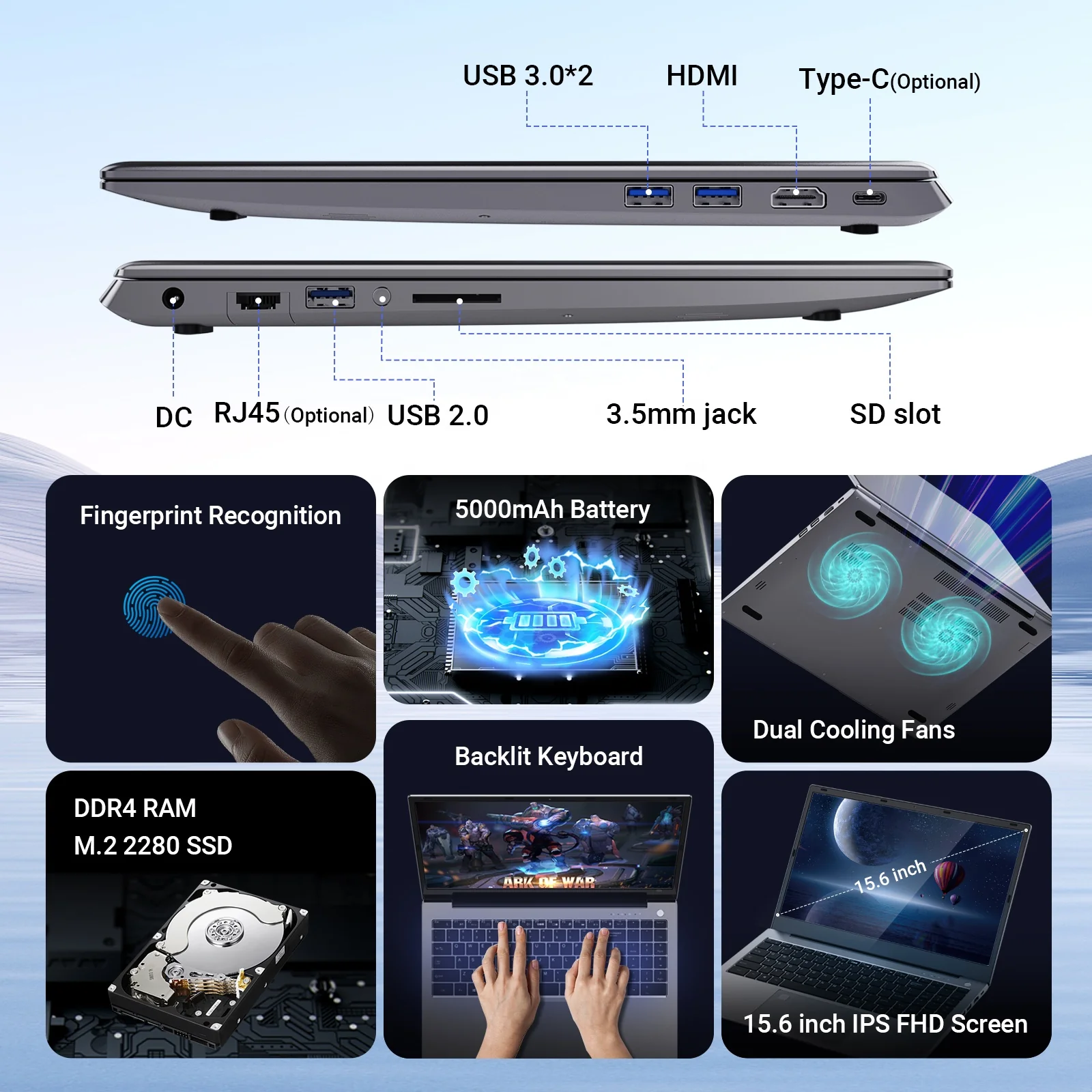 i7 Core 11th 12th Gen Laptop Computer 16GB RAM 11 10th Generation 1TB SSD 8GB 15.6 inch Intel Notebook Laptop i7 - Image 8