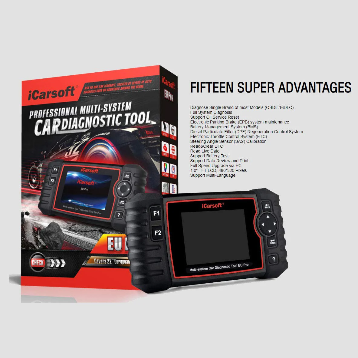 iCarsoft OBD II Diagnostic Tool EU Pro - Image 3