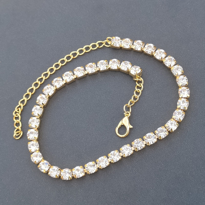Iced Out Bling White Tennis Chain Anklet Bracelets For Women Hip Hop Cubic Zirconia Leg Chain Foot Jewelry Friendship Gift - Image 14