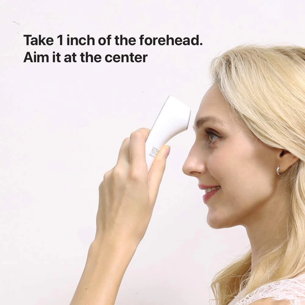 iHealth No-Touch Forehead Thermometer, Infrared Digital Thermometer for Adults and Kids, Touchless Baby Thermometer, 3 Ultra-Sensitive Sensors, Large LED Digits, Quiet Vibration Feedback, Non Contact - Image 2