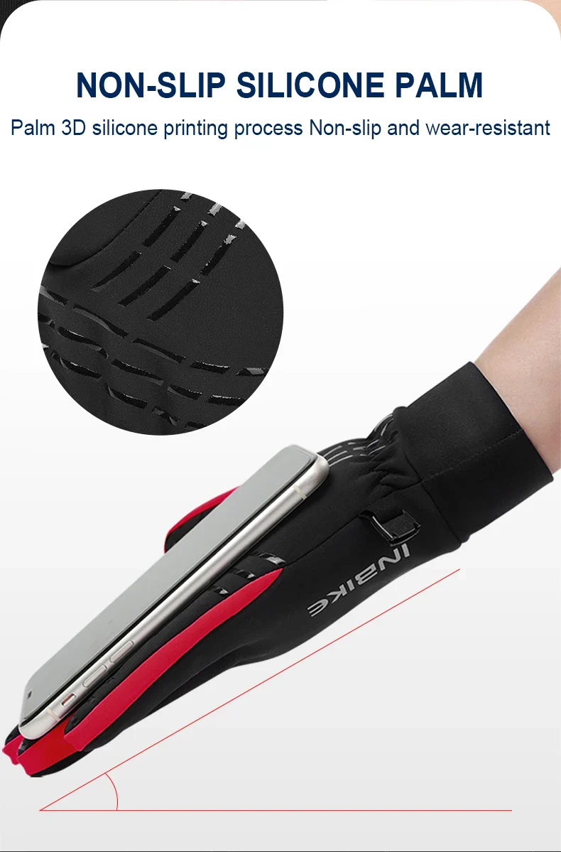 INBIKE Winter Gloves for Men Women Thermal Fleece Cycling Gloves Full Finger Touchscreen Anti-Shock Road Mountain Bicycle Gloves - Image 12