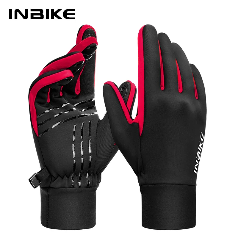 INBIKE Winter Gloves for Men Women Thermal Fleece Cycling Gloves Full Finger Touchscreen Anti-Shock Road Mountain Bicycle Gloves - Image 18