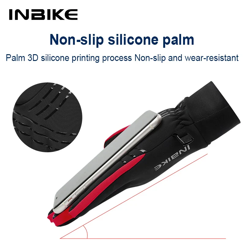 INBIKE Winter Gloves for Men Women Thermal Fleece Cycling Gloves Full Finger Touchscreen Anti-Shock Road Mountain Bicycle Gloves - Image 4
