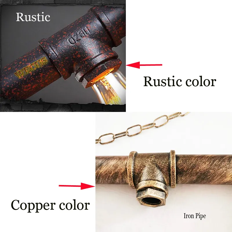 Industrial Vintage Light Wrought Iron Pipe Chandelier Bar Coffee Shop Bar Retro Loft Lighting Personality Pendant Lamp HeadLight - Image 6