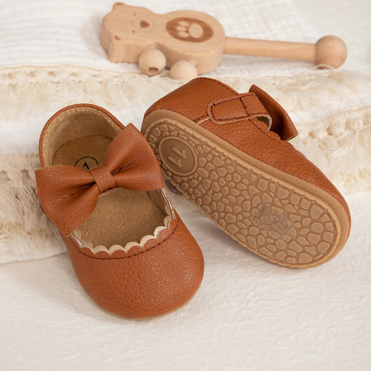 Infant Baby Girls Mary Jane Flats, Soft Sole Princess Dress Shoes Crib Shoes First Walker Shoes - Image 24