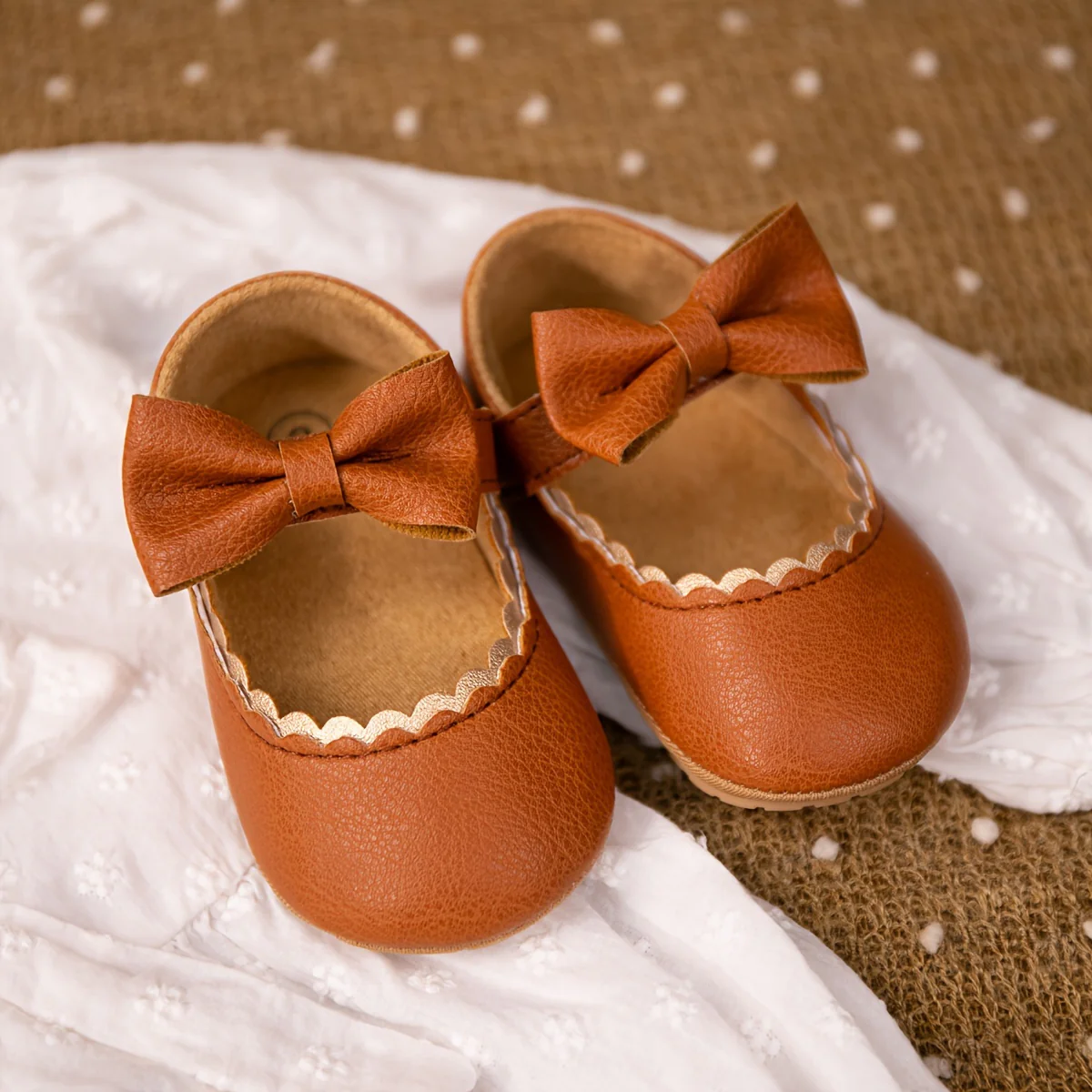 Infant Baby Girls Mary Jane Flats, Soft Sole Princess Dress Shoes Crib Shoes First Walker Shoes - Image 6