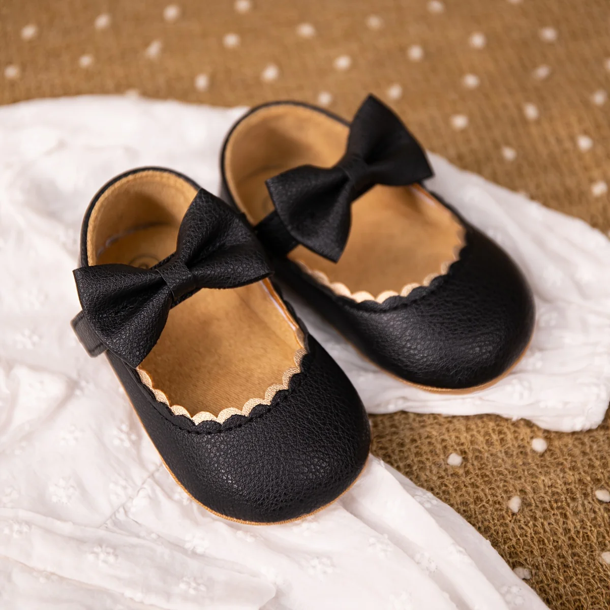 Infant Baby Girls Mary Jane Flats, Soft Sole Princess Dress Shoes Crib Shoes First Walker Shoes - Image 8