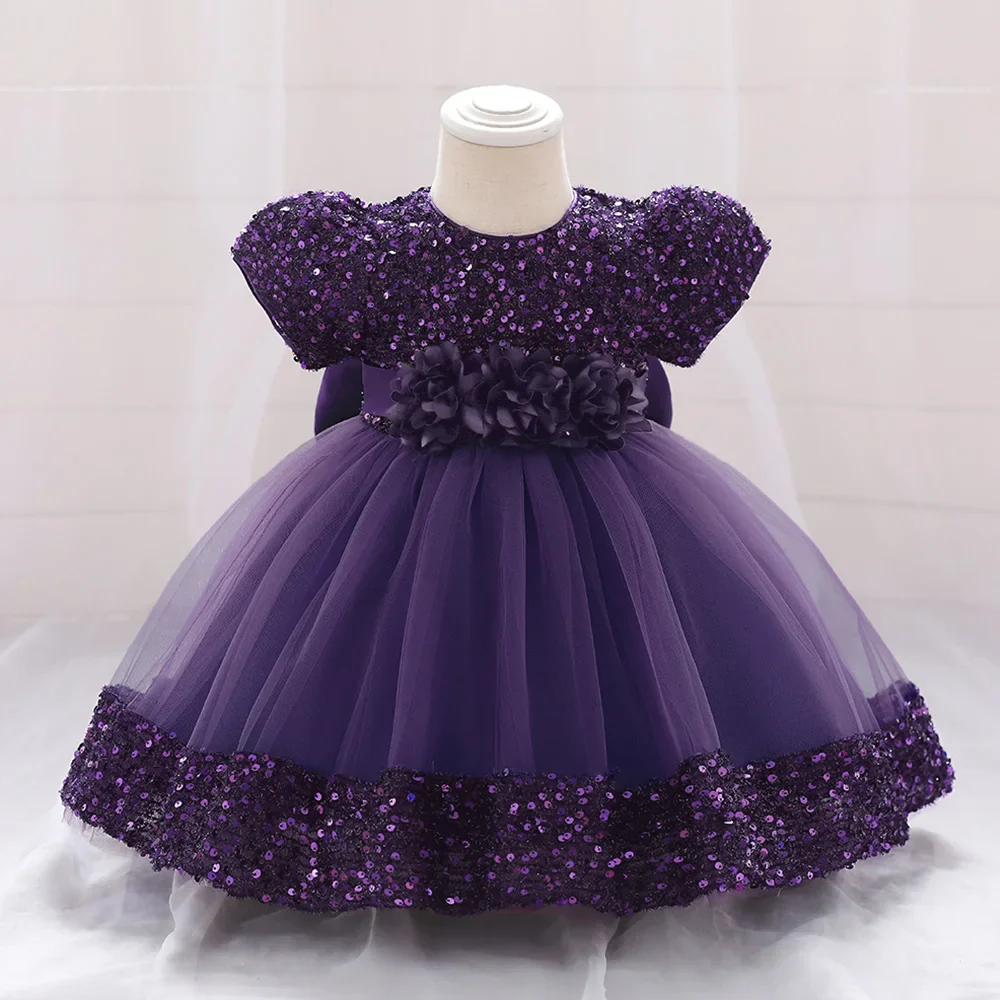Infant Sequin Bow Baptism Dress for Girl Christening First 1st Birthday Dress Gown Party White Dresses for Baby Toddler Vestido - Image 10