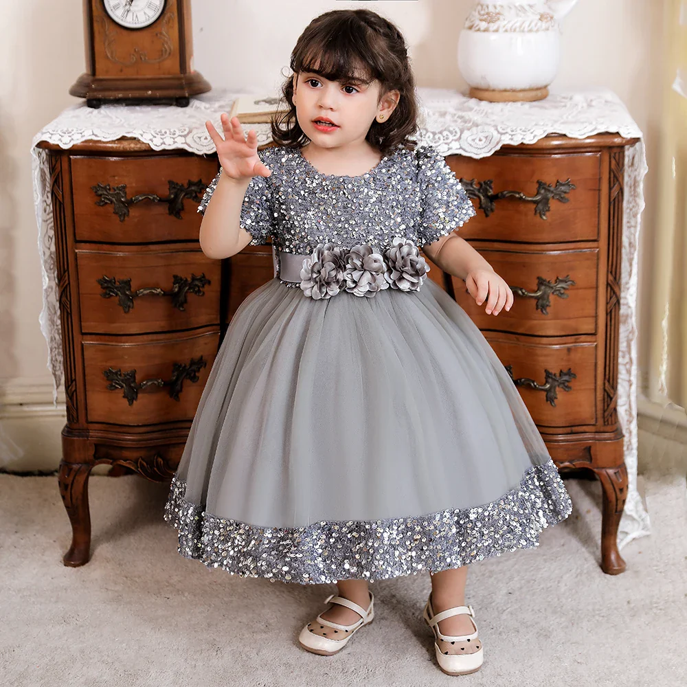 Infant Sequin Bow Baptism Dress for Girl Christening First 1st Birthday Dress Gown Party White Dresses for Baby Toddler Vestido - Image 14