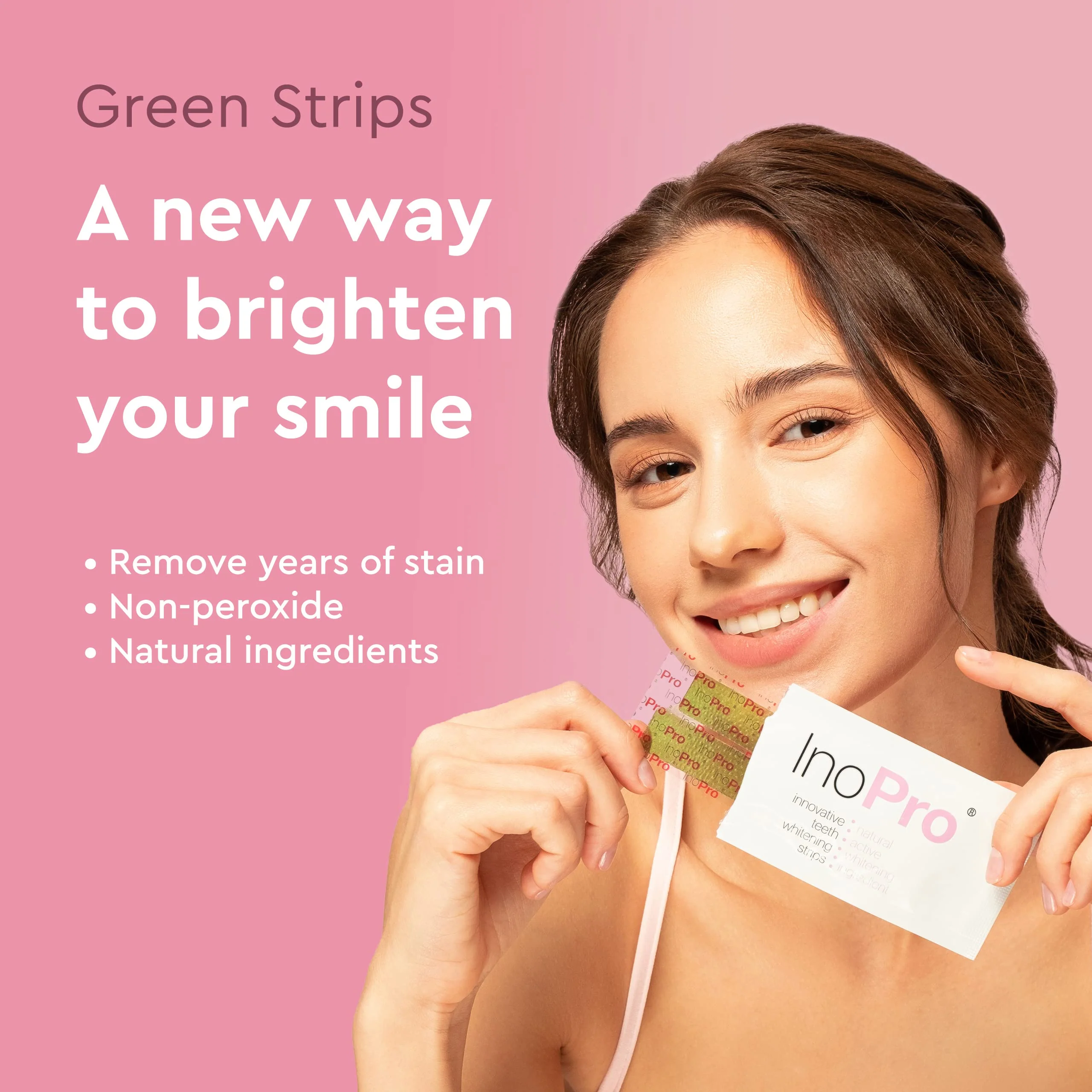 InoPro Teeth Whitening Strips 14 Treatments - Peroxide Free - Whitening Without The Harm - Deep Stains Removal - Whitening for Sensitive Teeth - 28 Strips - Image 4