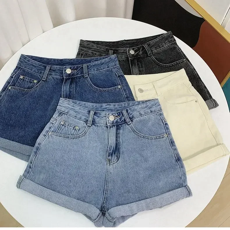 Ins Shorts Women Denim Vintage Summer Basic Simple All-match Hot Sale High Waist Leisure Ulzzang Ladies Streetwear Chic Classic - Image 2