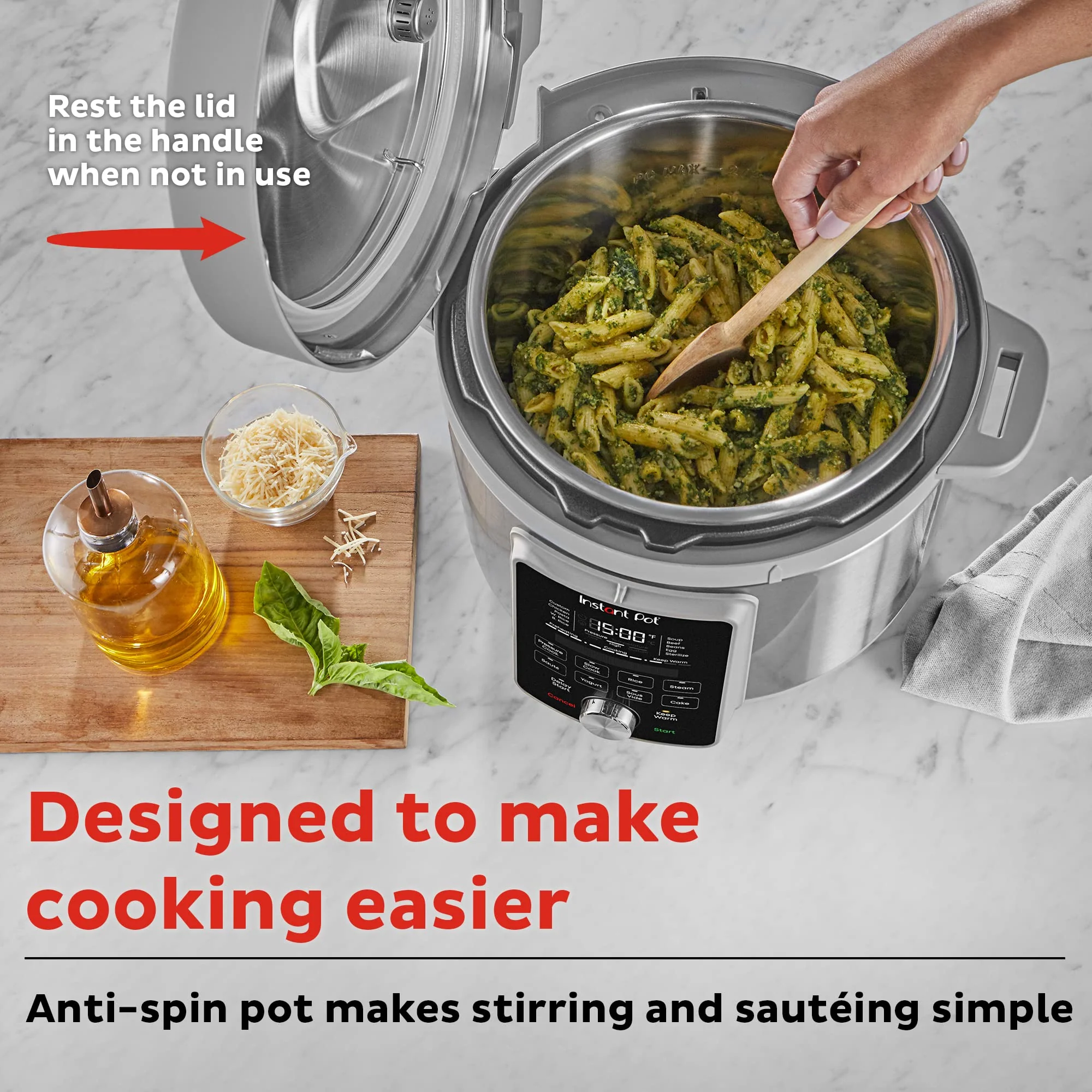 Instant Pot Duo Plus, 8-Quart Whisper Quiet 9-in-1 Electric Pressure Cooker, Slow Rice Cooker, Steamer, Sauté, Yogurt Maker, Warmer & Sterilizer, App With Over 800 Recipes, Stainless Steel - Image 4