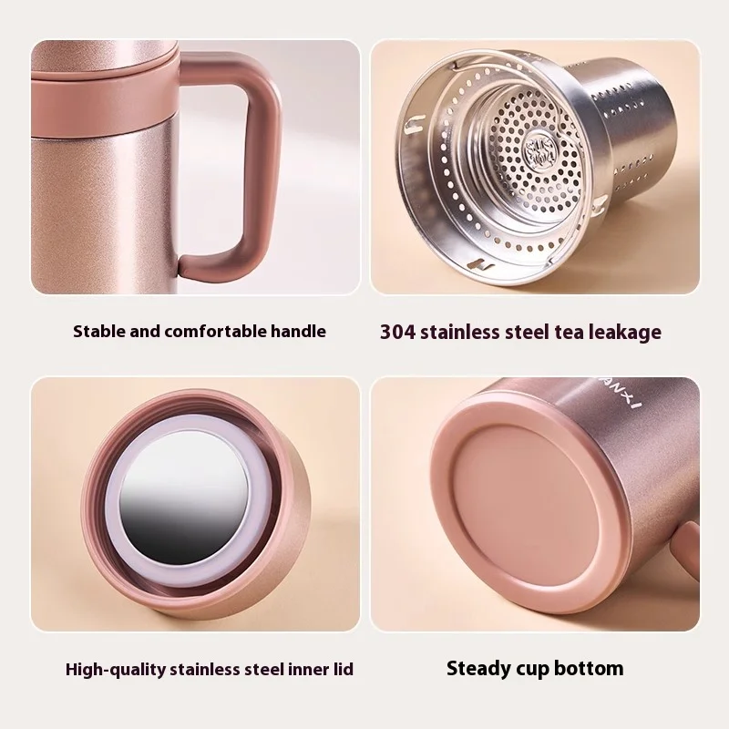 Insulated Cup For Women'S Office Tea Cup 316 Stainless Steel Large Capacity Men'S Handle Water Cup Cold Insulation - Image 4