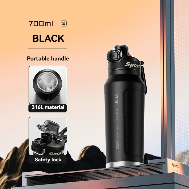 Insulated Cup Stainless Steel Outdoor Sports Water Bottle Thermal Mug Office and Home Keeps Cold and Heat Vacuum Flask - Image 8