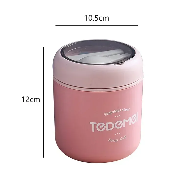 Insulated Lunch Box, Food Container, Stainless Steel Vacuum Cup, Soup Cup, Insulated Bento, Food Thermos With Spoon - Image 6