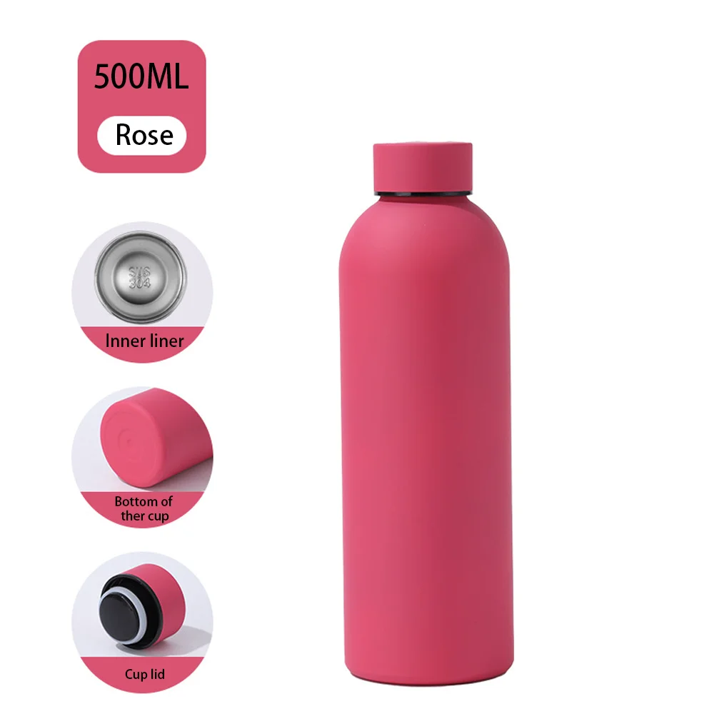 Insulated Water Bottle Coffee Cup Thermal Flask Stainless Steel Small Mouth Thermos for Hot Cold Drinks Leakproof Vacuum Flasks - Image 7