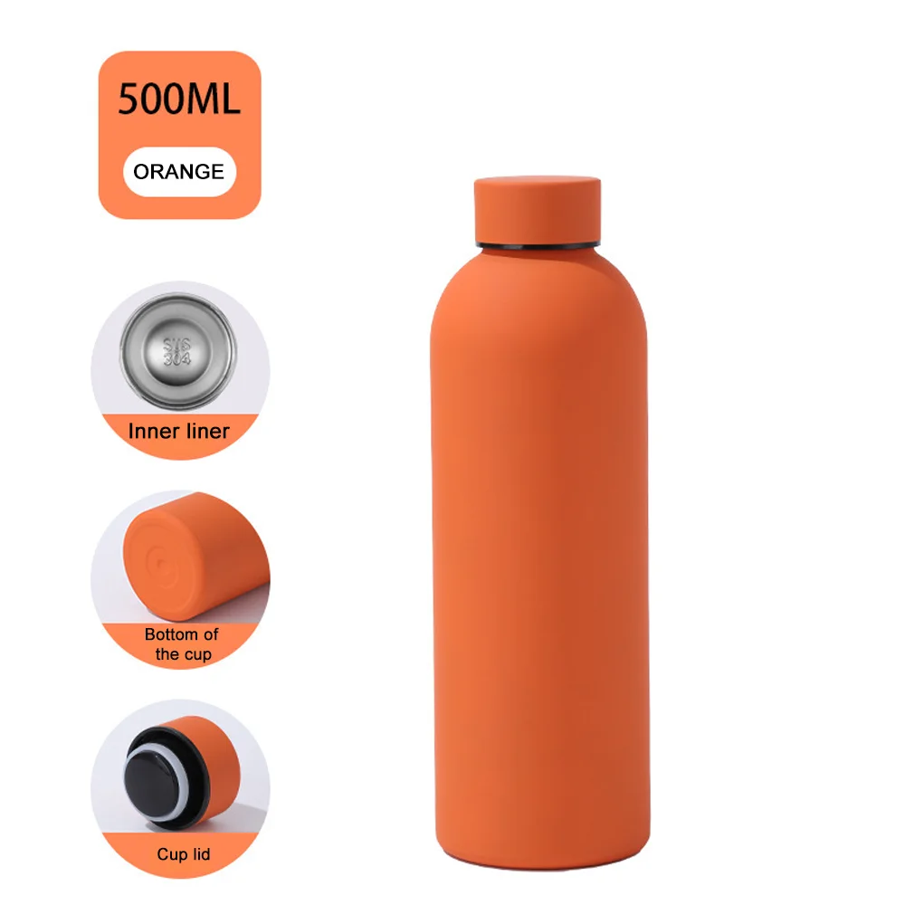 Insulated Water Bottle Coffee Cup Thermal Flask Stainless Steel Small Mouth Thermos for Hot Cold Drinks Leakproof Vacuum Flasks - Image 9