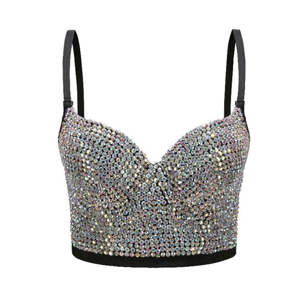 Irene Tinnie Hand-made Pearls Jewel Diamond Bralet Women's Bustier Bra Wedding Party Corset Cropped Top Vest Plus Size - Image 22