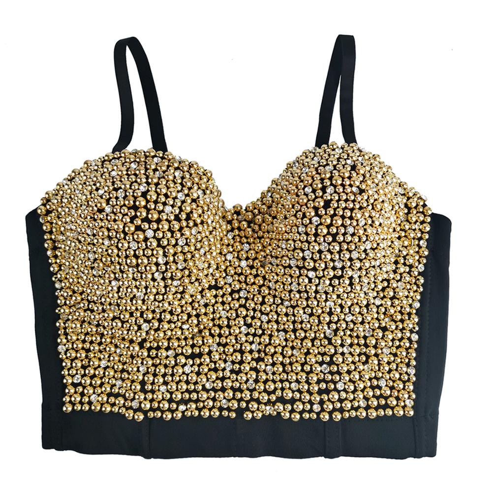 Irene Tinnie Hand-made Pearls Jewel Diamond Bralet Women's Bustier Bra Wedding Party Corset Cropped Top Vest Plus Size - Image 28