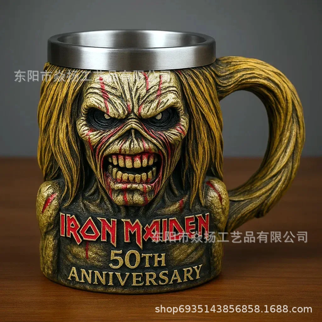 Iron Maiden Band Peripheral Model Cup Iron Maiden Band 50th Anniversary 3D Mug Peripheral Gift Model Ornaments - Image 5
