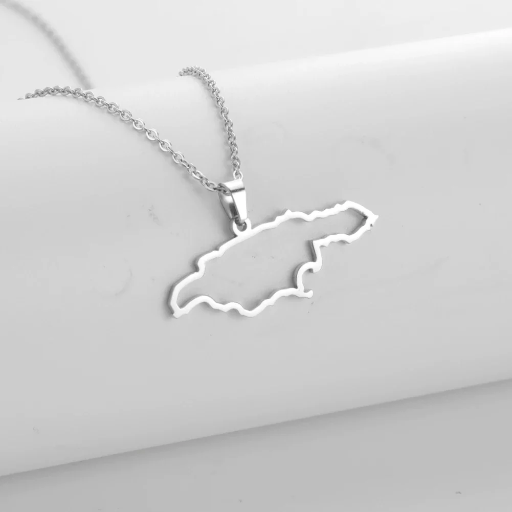 Israel Palestine Map Pendant Necklace For Women Men Arabic African Jamaica Stainless Steel Gold Color Chain Necklaces Jewelry - Image 10