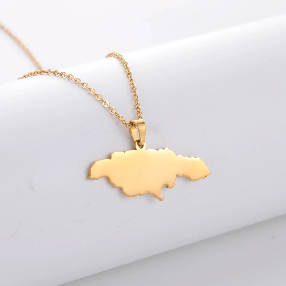Israel Palestine Map Pendant Necklace For Women Men Arabic African Jamaica Stainless Steel Gold Color Chain Necklaces Jewelry - Image 11