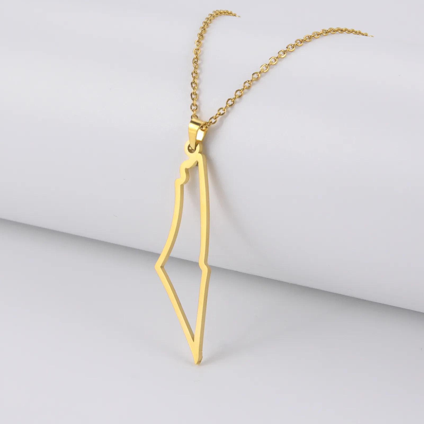 Israel Palestine Map Pendant Necklace For Women Men Arabic African Jamaica Stainless Steel Gold Color Chain Necklaces Jewelry - Image 23