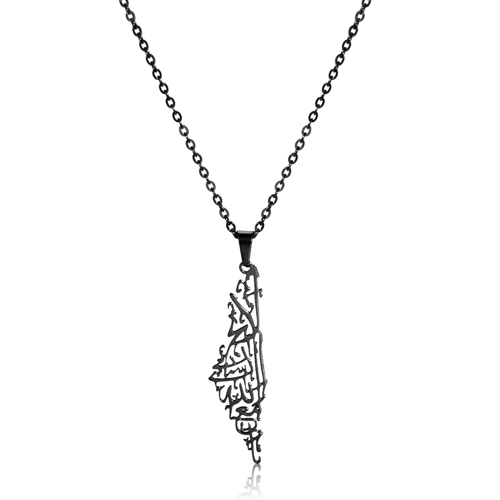 Israel Palestine Map Pendant Necklace For Women Men Arabic African Jamaica Stainless Steel Gold Color Chain Necklaces Jewelry - Image 25