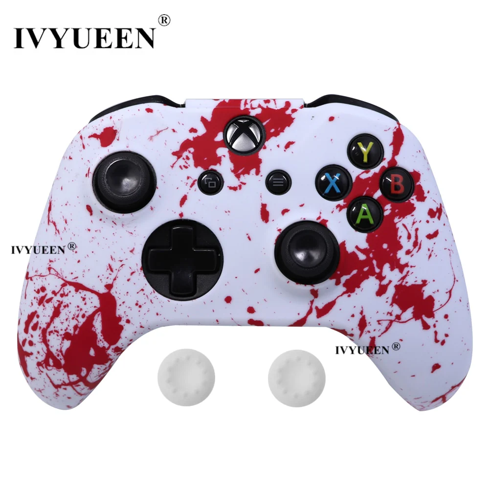 IVYUEEN Silicone Protective Skin Case for XBox One X S Controller Protector Water Transfer Printing Camouflage Cover Grips Caps - Image 19