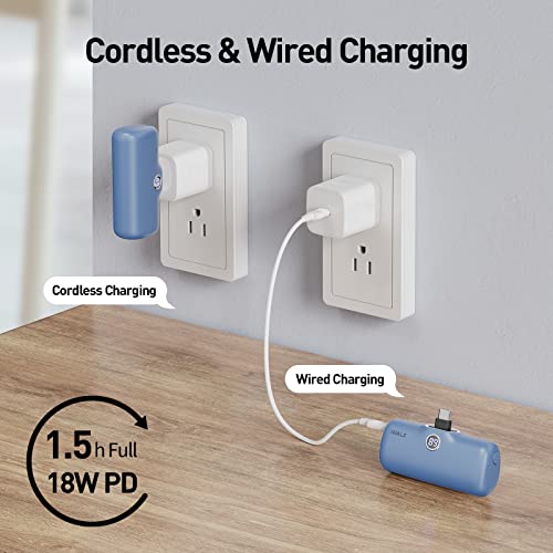 iWALK USB-C Portable Charger for iPhone 15: Mini 20W 4800mAh Wireless Power Bank Fast Charging Travel Battery PackCompatible with iPhone 15 Plus/15 Pro/15 Pro Max/iPad/AirPods Andriod Phone Samsung - Image 2