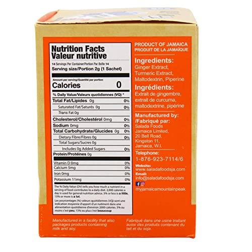 Jamaica Mountain Peak Ginger Turmeric Tea, With No Added Sugar, 6.3 Ounce - Image 5