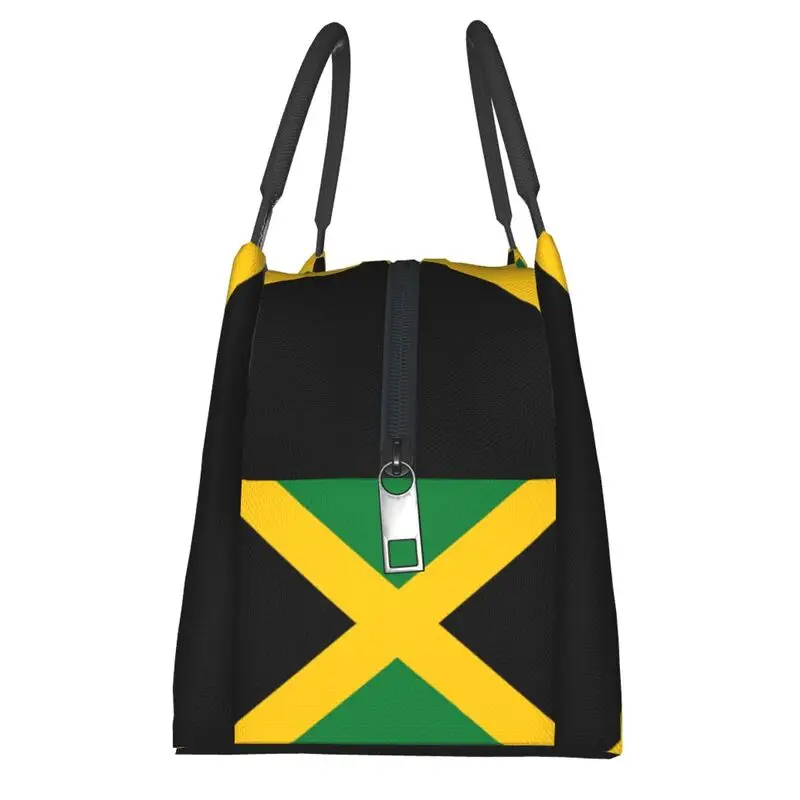 Jamaican Flag Thermal Insulated Lunch Bag Women Patriotism Resuable Lunch Tote for Office Outdoor Storage Meal Food Box - Image 4