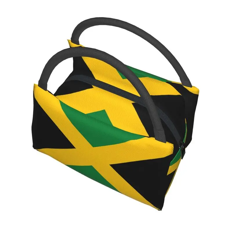 Jamaican Flag Thermal Insulated Lunch Bag Women Patriotism Resuable Lunch Tote for Office Outdoor Storage Meal Food Box - Image 5