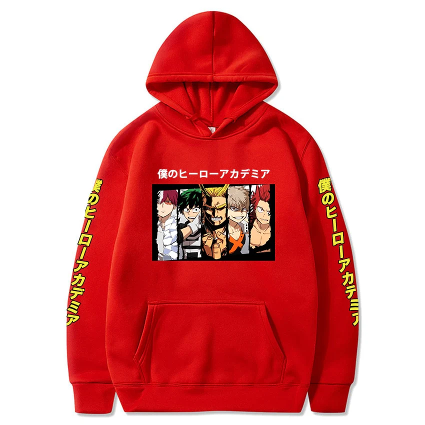 Janpanese My Hero Academia Hoodies Men Casual Fleece Harajuku Pullover Hoodie - Image 2