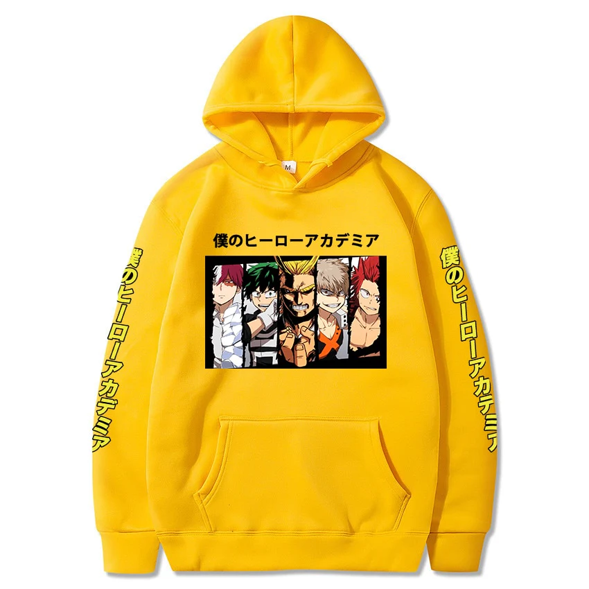 Janpanese My Hero Academia Hoodies Men Casual Fleece Harajuku Pullover Hoodie - Image 3