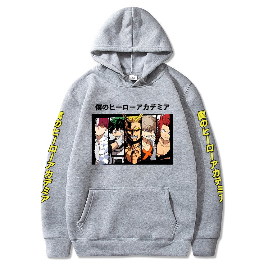 Janpanese My Hero Academia Hoodies Men Casual Fleece Harajuku Pullover Hoodie - Image 4