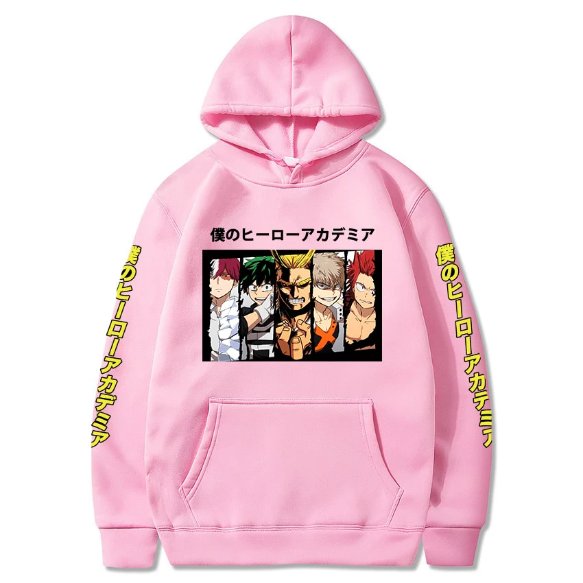 Janpanese My Hero Academia Hoodies Men Casual Fleece Harajuku Pullover Hoodie - Image 5
