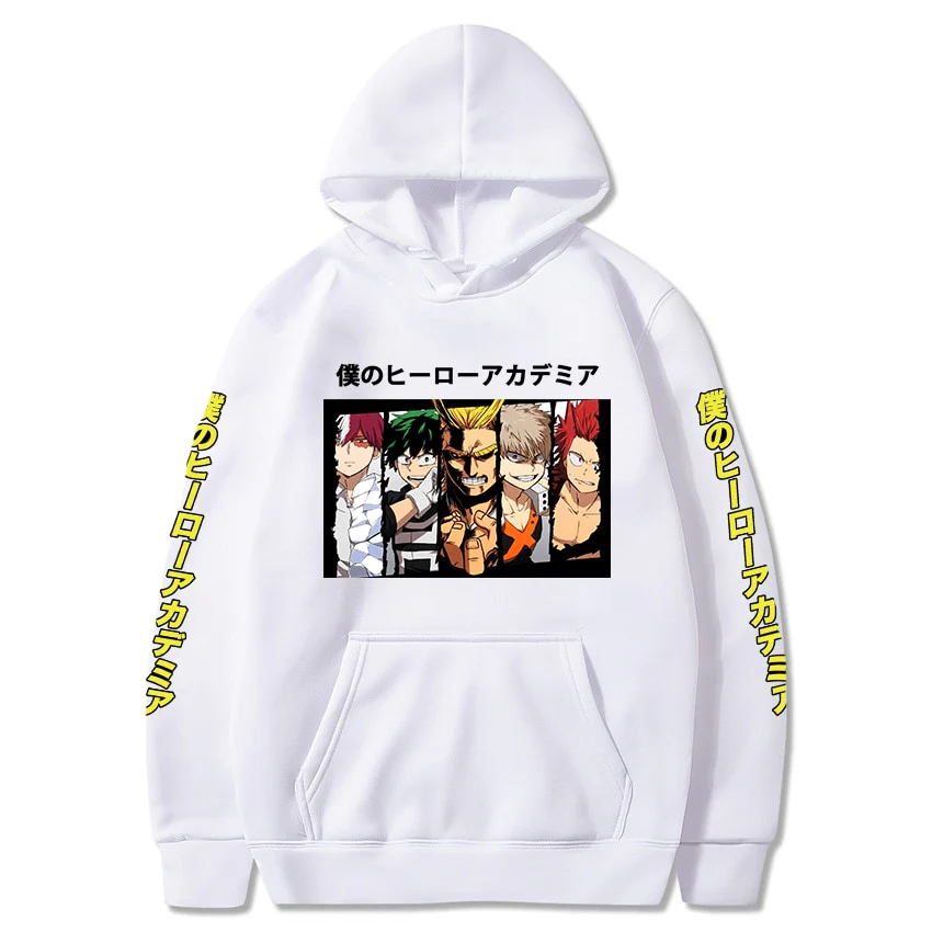 Janpanese My Hero Academia Hoodies Men Casual Fleece Harajuku Pullover Hoodie - Image 6